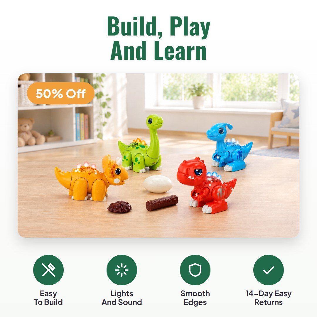 Dinoby™ Build-Your-Own Dinosaur Toy - Hartwella