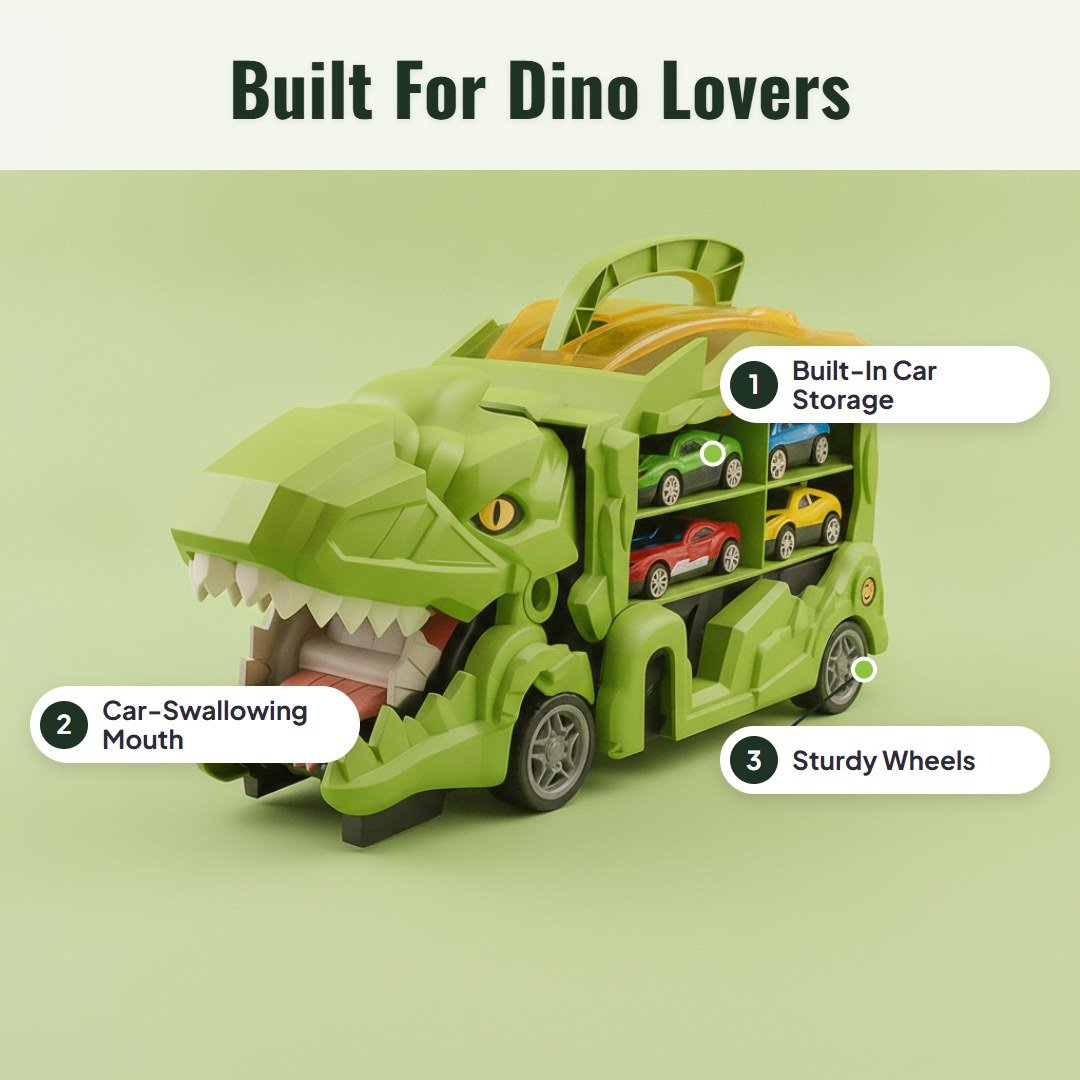 Dinoroll™ Dinosaur Car Transport Truck - Hartwella