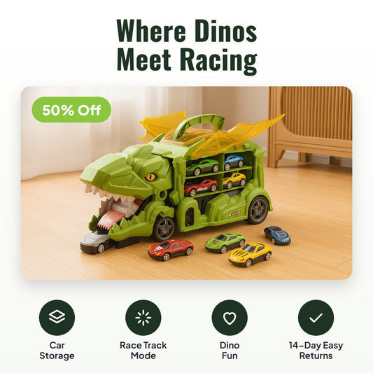 Dinoroll™ Dinosaur Car Transport Truck - Hartwella