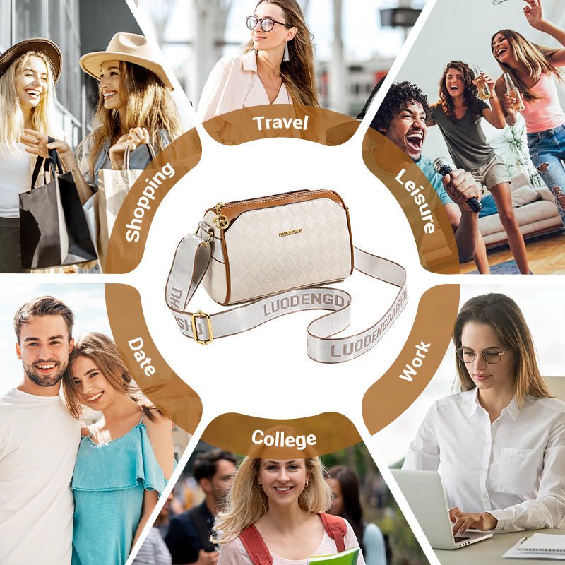 Diva Crossbody Bag | Stylish Diamond Pattern, Large Capacity for Women - Hartwella
