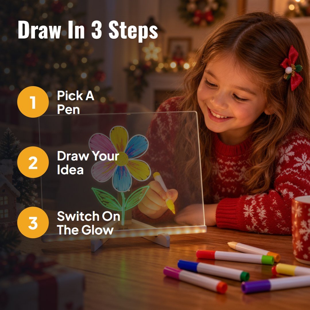 Doodla™ Kids LED Drawing Board - Hartwella