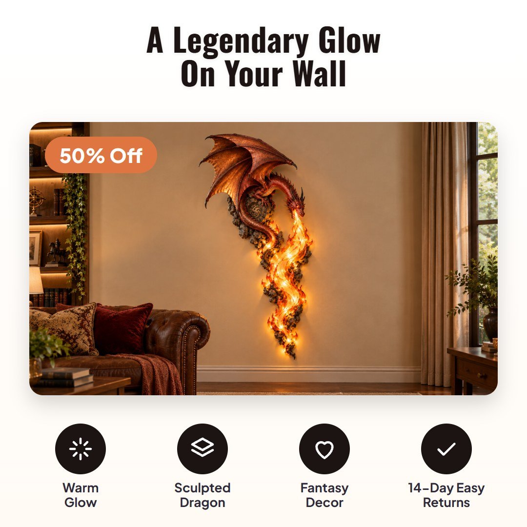 Drakora™ Dragon Flame Wall Sconce - Hartwella