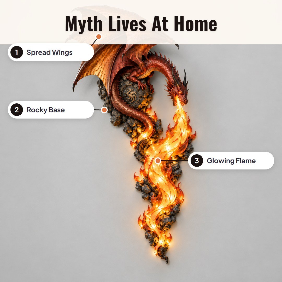 Drakora™ Dragon Flame Wall Sconce