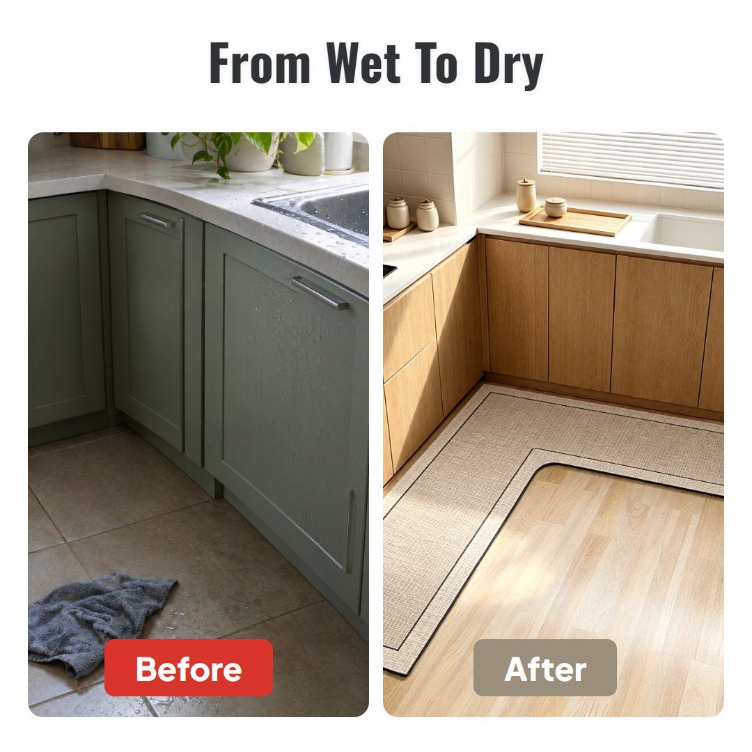 Driza™ L-Shaped Kitchen Mat - Hartwella