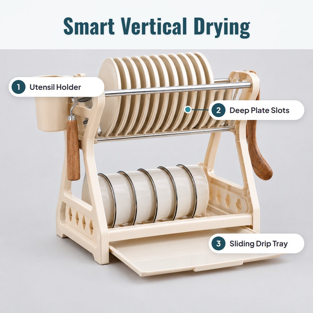 Driza™ Multi-Layer Steel Dish Drying Rack