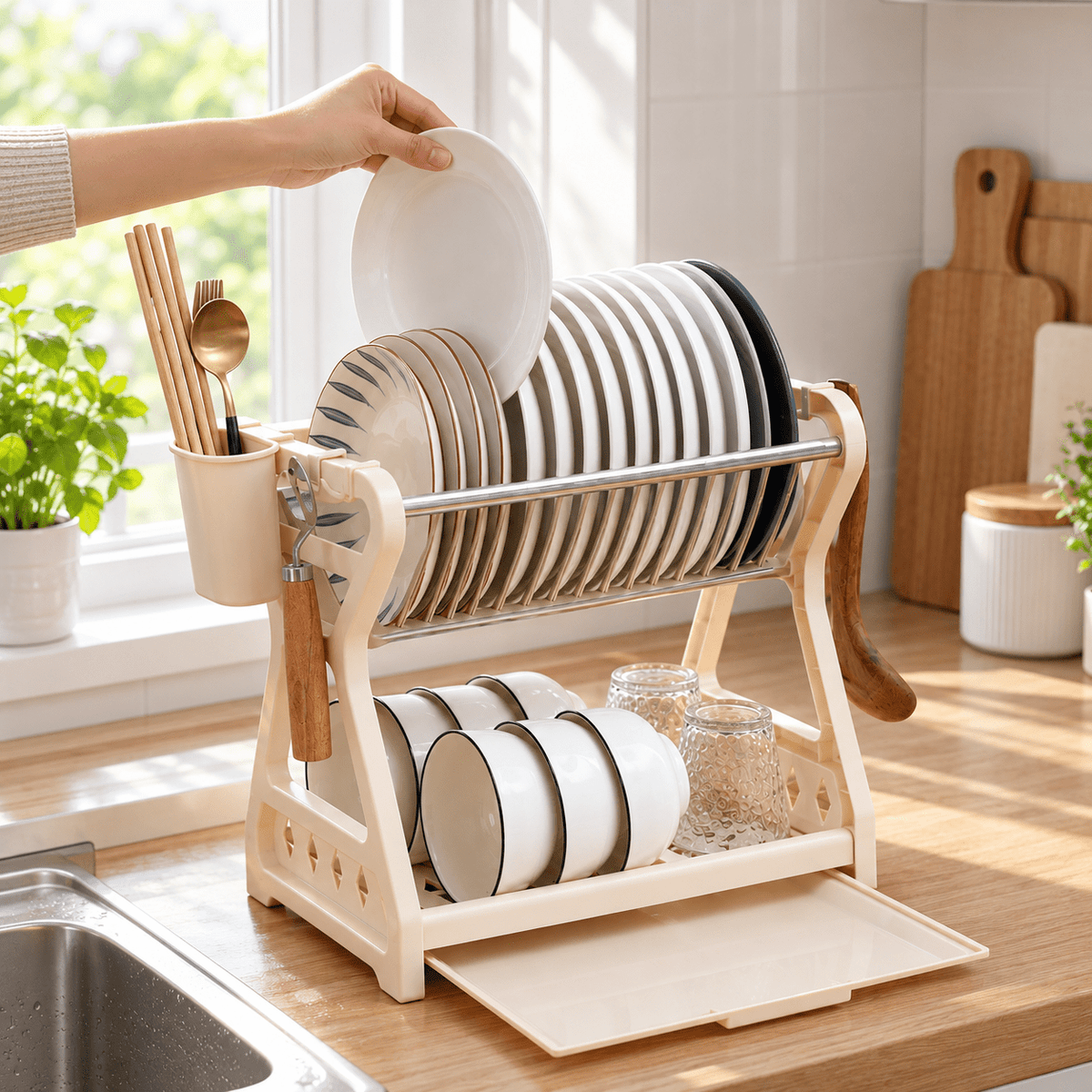 Driza™ Multi-Layer Steel Dish Drying Rack