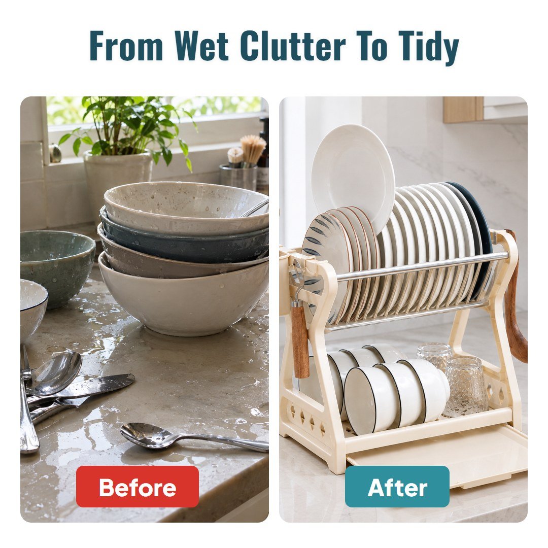 Driza™ Multi-Layer Steel Dish Drying Rack