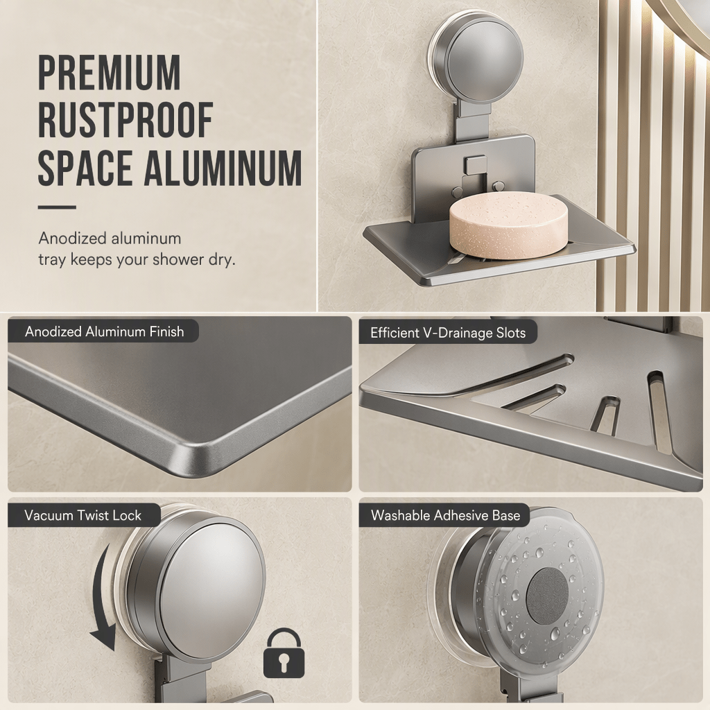 Dryla™ Vacuum Suction Soap Dish