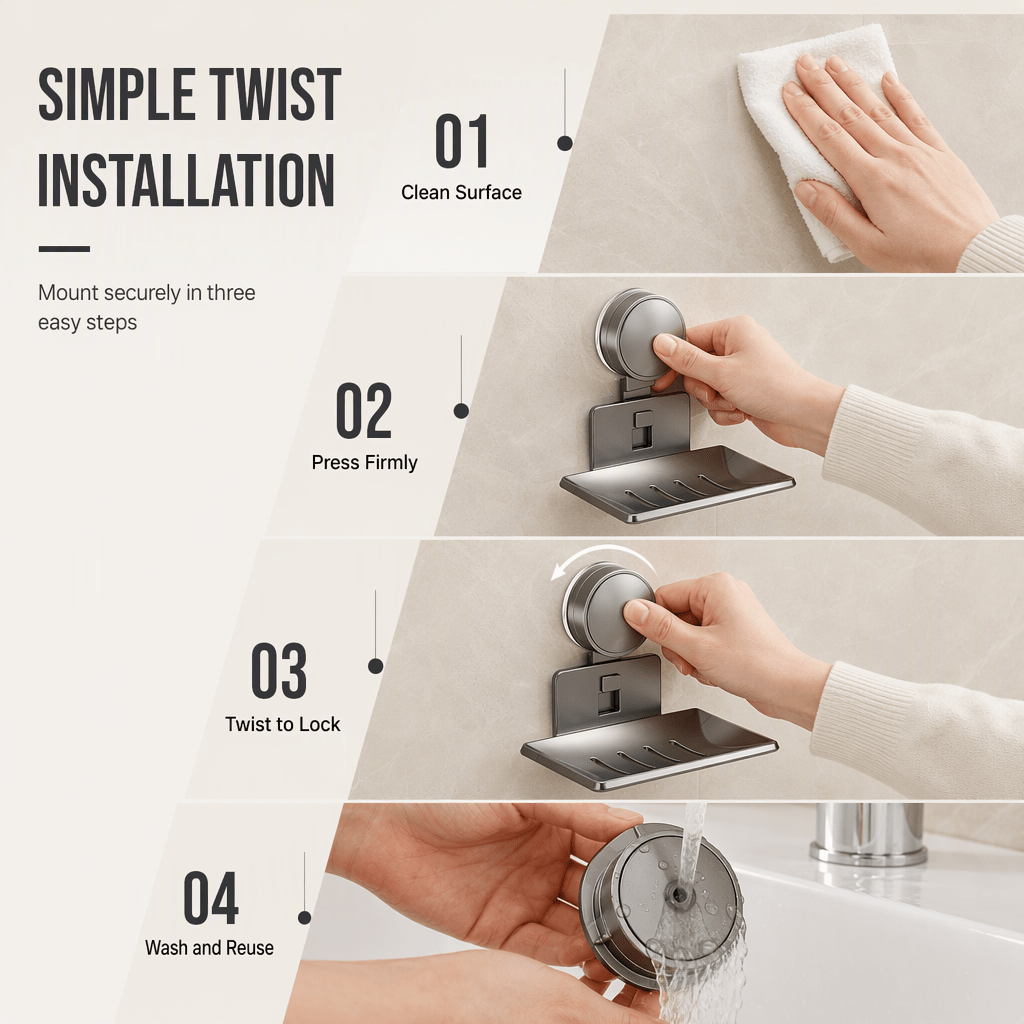 Dryla™ Vacuum Suction Soap Dish - Hartwella