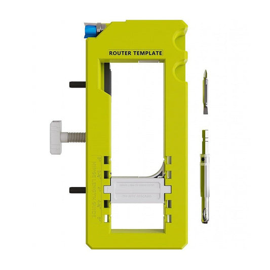 Dura Door Hinge Jig | Adjustable Router Tool for Precision Mortise Installation - Hartwella