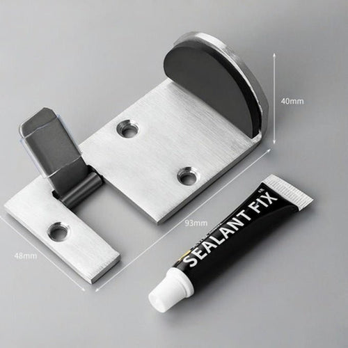 Dura Door Stop | Heavy-Duty Stainless Steel, Impact Absorbing Rubber - Hartwella