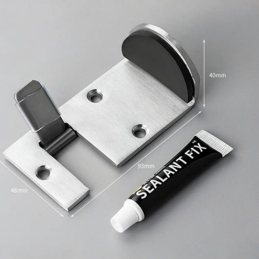 Dura Door Stop | Heavy-Duty Stainless Steel, Impact Absorbing Rubber - Hartwella