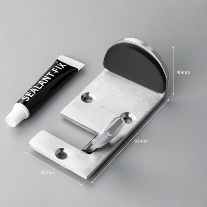 Dura Door Stop | Heavy-Duty Stainless Steel, Impact Absorbing Rubber - Hartwella