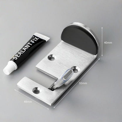 Dura Door Stop | Heavy-Duty Stainless Steel, Impact Absorbing Rubber - Hartwella
