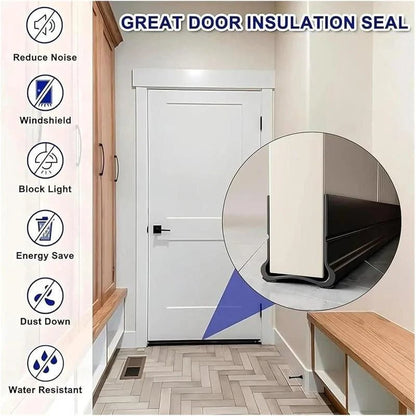 Dura Draft Stopper | Under-Door Soft PVC Seal, Adjustable Fit for 3.5–5.5 cm Doors - Hartwella