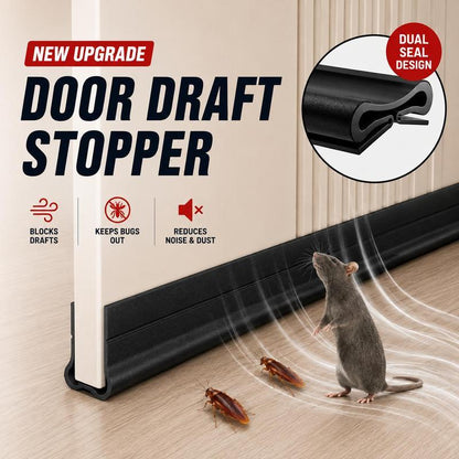 Dura Draft Stopper | Under-Door Soft PVC Seal, Adjustable Fit for 3.5–5.5 cm Doors - Hartwella