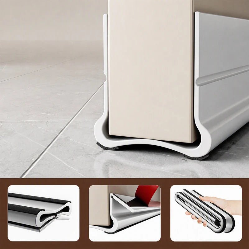 Dura Draft Stopper | Under-Door Soft PVC Seal, Adjustable Fit for 3.5–5.5 cm Doors - Hartwella