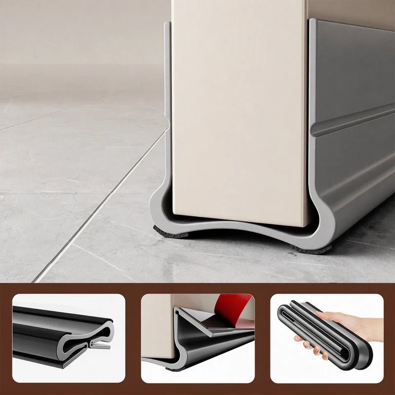 Dura Draft Stopper | Under-Door Soft PVC Seal, Adjustable Fit for 3.5–5.5 cm Doors - Hartwella