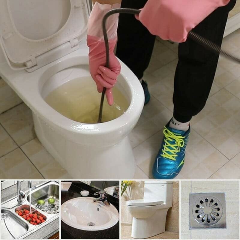 Dura Drain Auger | Heavy - Duty Manganese Steel for Unclogging Sinks and Toilets - Hartwella