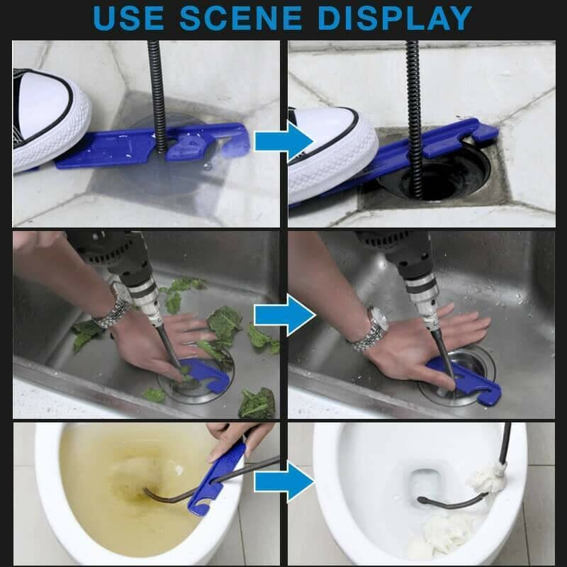 Dura Drain Auger | Heavy - Duty Manganese Steel for Unclogging Sinks and Toilets - Hartwella