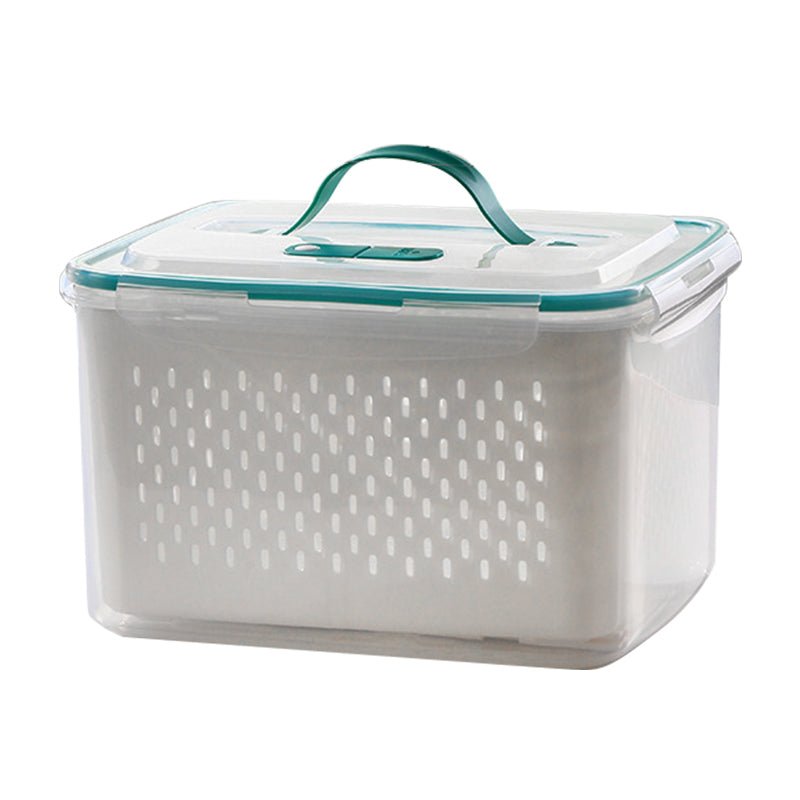 Dura Fresh Food Storage Container | 2 - in - 1 Draining Design, Airtight & Stackable - Hartwella