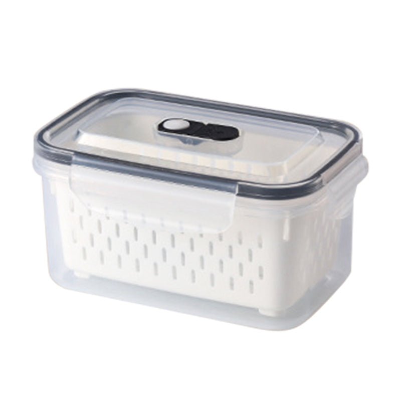 Dura Fresh Food Storage Container | 2 - in - 1 Draining Design, Airtight & Stackable - Hartwella