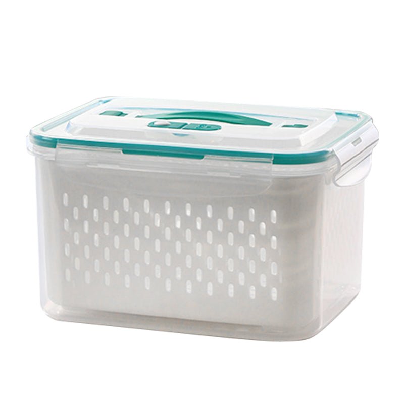 Dura Fresh Food Storage Container | 2 - in - 1 Draining Design, Airtight & Stackable - Hartwella