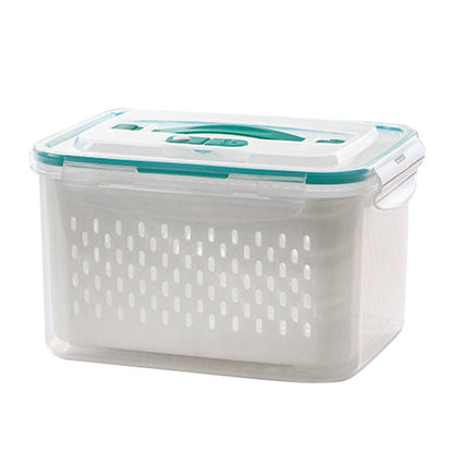 Dura Fresh Food Storage Container | 2 - in - 1 Draining Design, Airtight & Stackable - Hartwella
