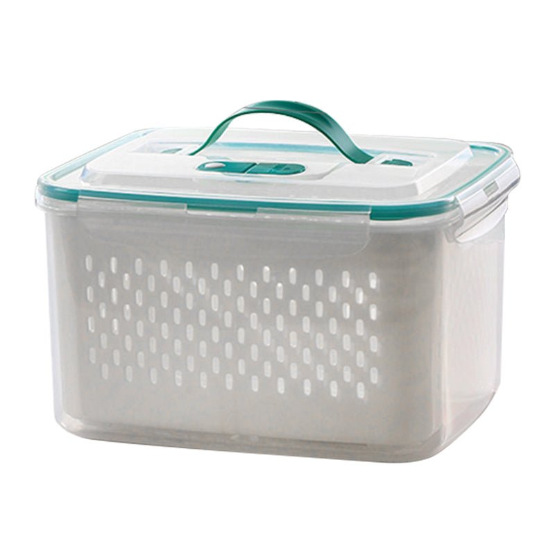Dura Fresh Food Storage Container | 2 - in - 1 Draining Design, Airtight & Stackable - Hartwella