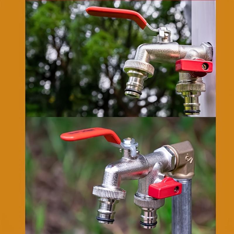 Dura Garden Faucet | Stainless Steel, Double Outlet Hose Bibs - Hartwella