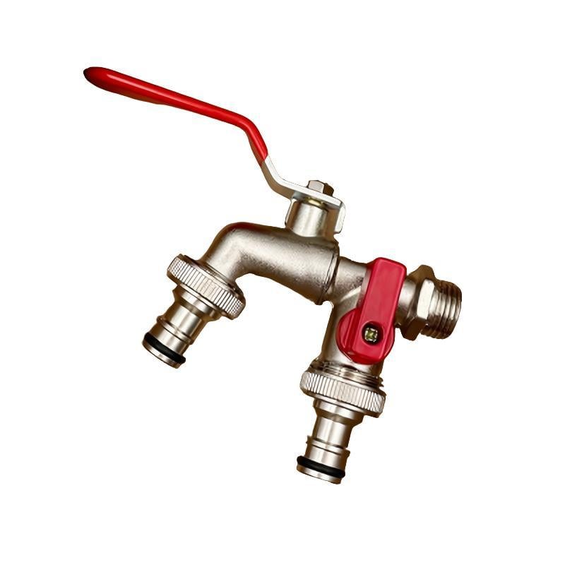 Dura Garden Faucet | Stainless Steel, Double Outlet Hose Bibs - Hartwella