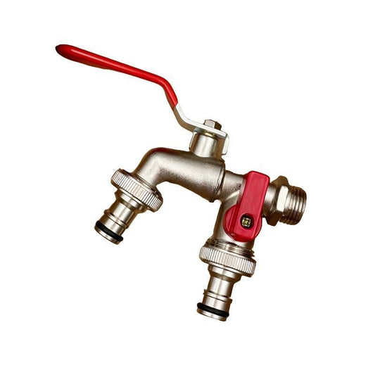 Dura Garden Faucet | Stainless Steel, Double Outlet Hose Bibs - Hartwella