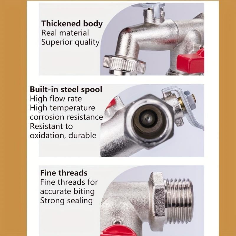 Dura Garden Faucet | Stainless Steel, Double Outlet Hose Bibs - Hartwella