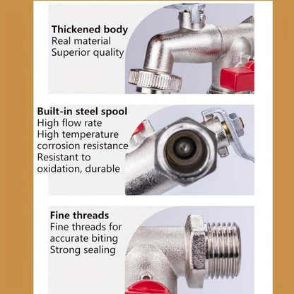 Dura Garden Faucet | Stainless Steel, Double Outlet Hose Bibs - Hartwella