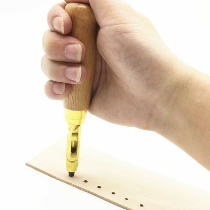 Dura Leather Punch | Rotary Tool with Multiple Hole Sizes - Hartwella
