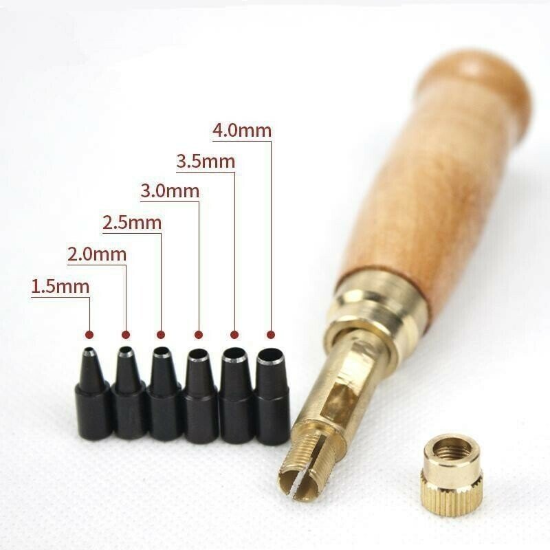 Dura Leather Punch | Rotary Tool with Multiple Hole Sizes - Hartwella
