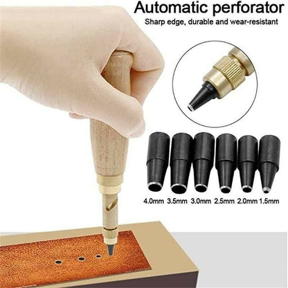 Dura Leather Punch | Rotary Tool with Multiple Hole Sizes - Hartwella