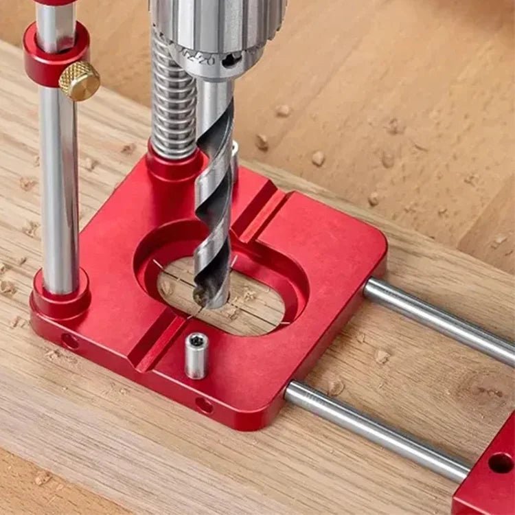 Dura Portable Drill Guide | Precision Woodworking Tool, Adjustable Fence, Easy Centering - Hartwella