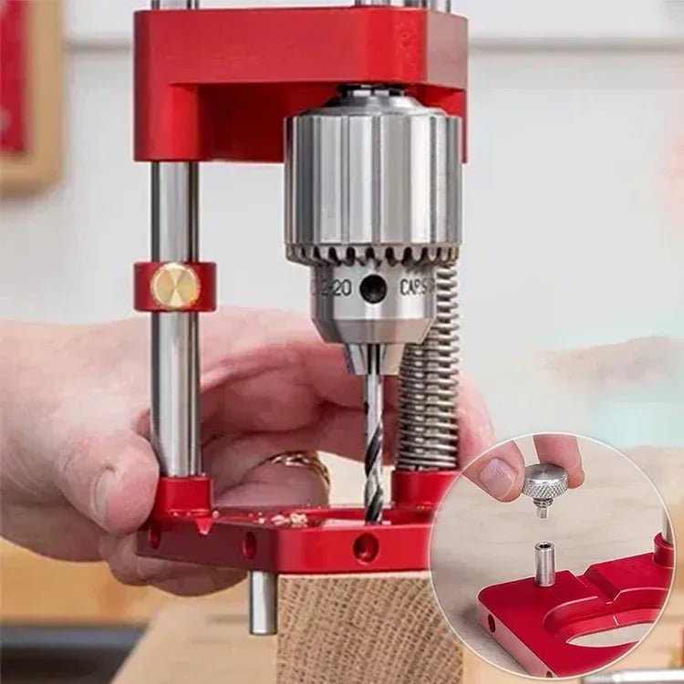 Dura Portable Drill Guide | Precision Woodworking Tool, Adjustable Fence, Easy Centering - Hartwella