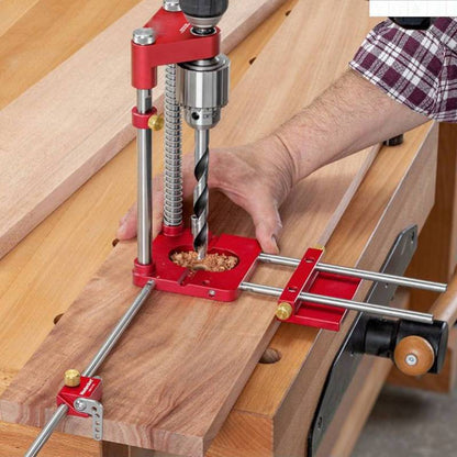 Dura Portable Drill Guide | Precision Woodworking Tool, Adjustable Fence, Easy Centering - Hartwella