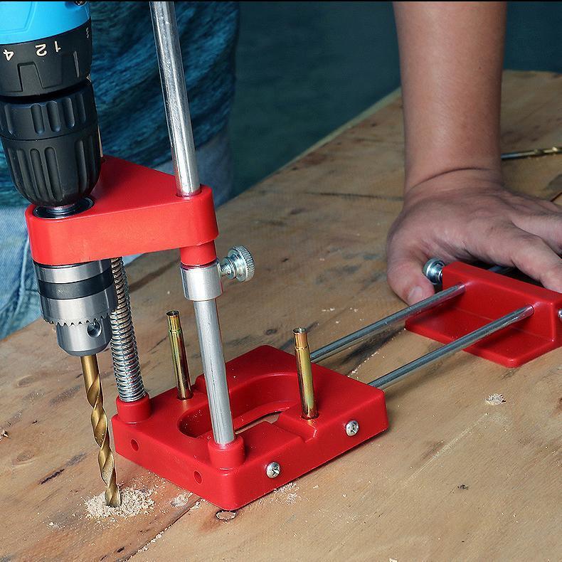 Dura Portable Drill Guide | Precision Woodworking Tool, Adjustable Fence, Easy Centering - Hartwella