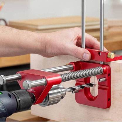 Dura Portable Drill Guide | Precision Woodworking Tool, Adjustable Fence, Easy Centering - Hartwella