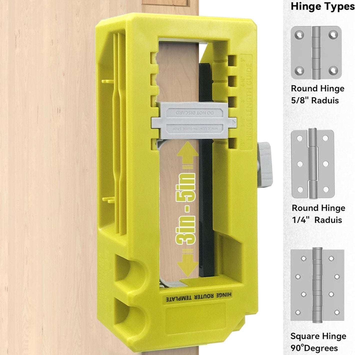 DuraPro Door Hinge Jig | Adjustable Hinge Mortise Template for Router - Hartwella
