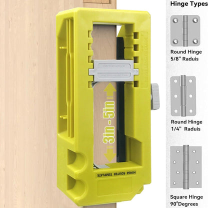 DuraPro Door Hinge Jig | Adjustable Hinge Mortise Template for Router - Hartwella