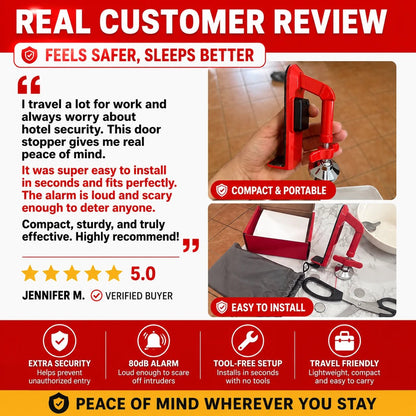 DuraSecure Door Alarm System | 80 dB Sensor for Enhanced Safety - Hartwella