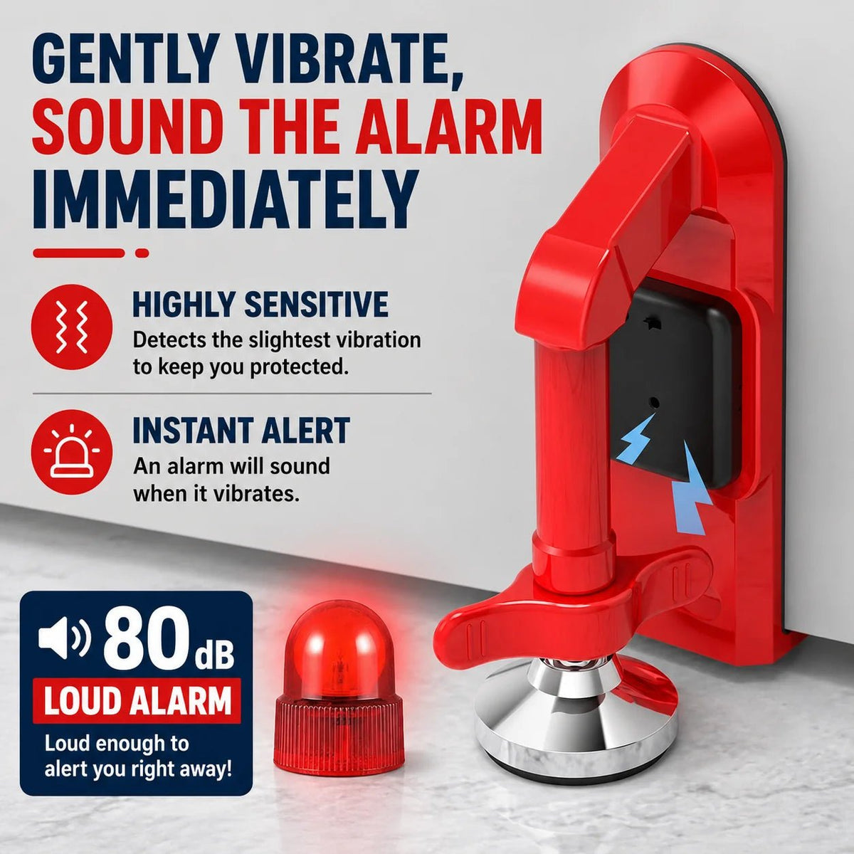 DuraSecure Door Alarm System | 80 dB Sensor for Enhanced Safety - Hartwella