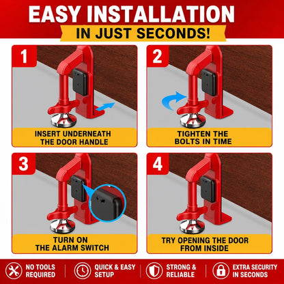 DuraSecure Door Alarm System | 80 dB Sensor for Enhanced Safety - Hartwella