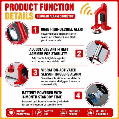 DuraSecure Door Alarm System | 80 dB Sensor for Enhanced Safety - Hartwella