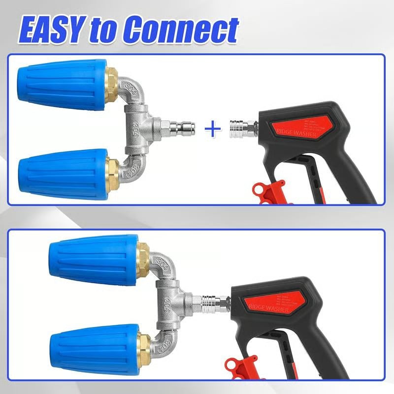 Dynamo Turbo Nozzle Pressure Washer | Dual Turbo, High Efficiency Design - Hartwella