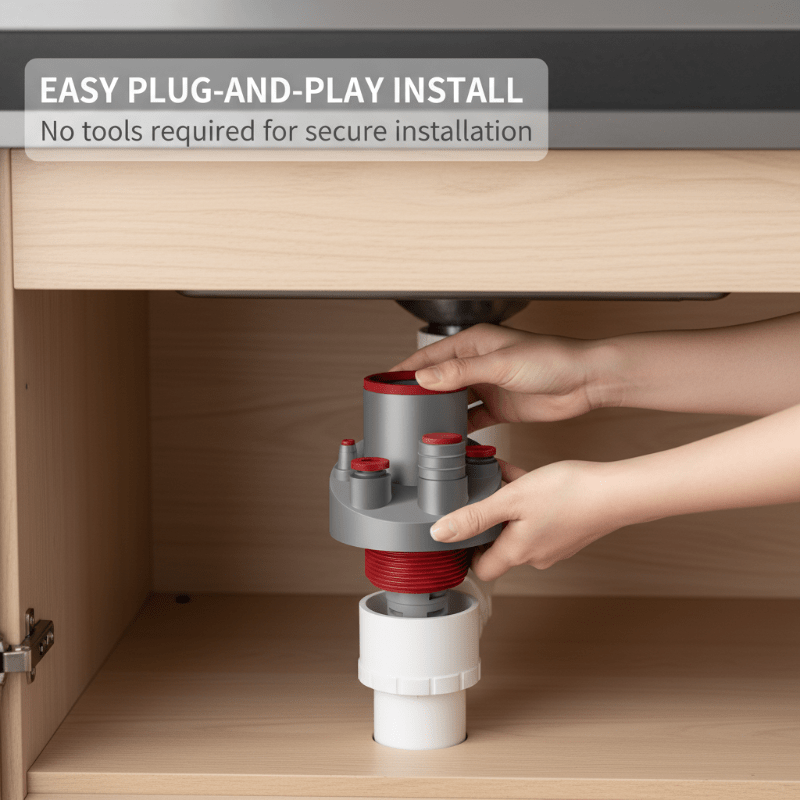Easiest Drain Connector | Multi-Port Design, Leak-Proof - Hartwella